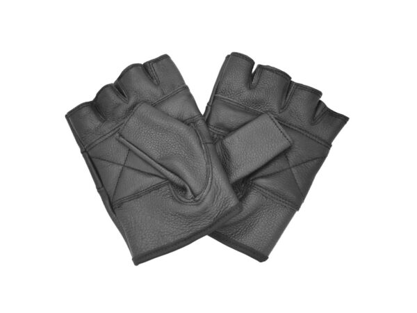 Leather Fingerless Biker Gloves Bullet 69