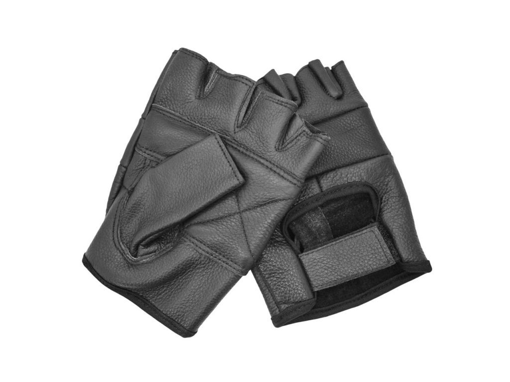 Leather Fingerless Biker Gloves Bullet 69