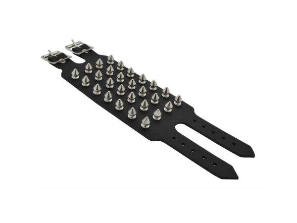 4 Row Spiked Studded Wristband Gauntlet Bullet 69