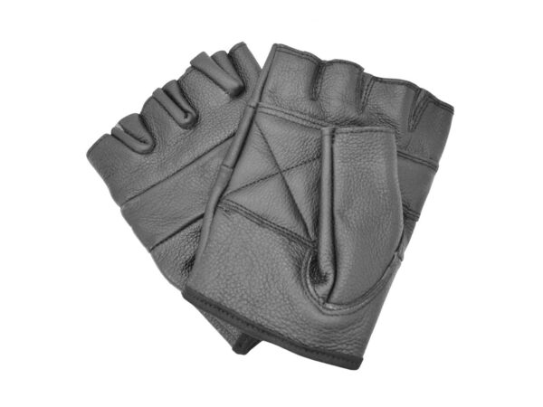 Leather Fingerless Biker Gloves Bullet 69