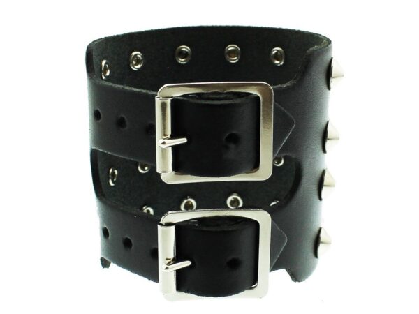 4 Row Conical Studded Wristband Gauntlet Bullet 69