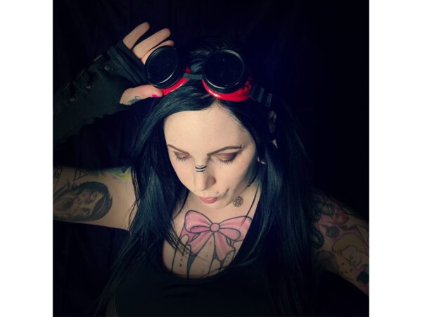 Poizen Industries Steampunk Cyber Goggles Red