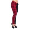 Half Black Half Red Tartan Trousers