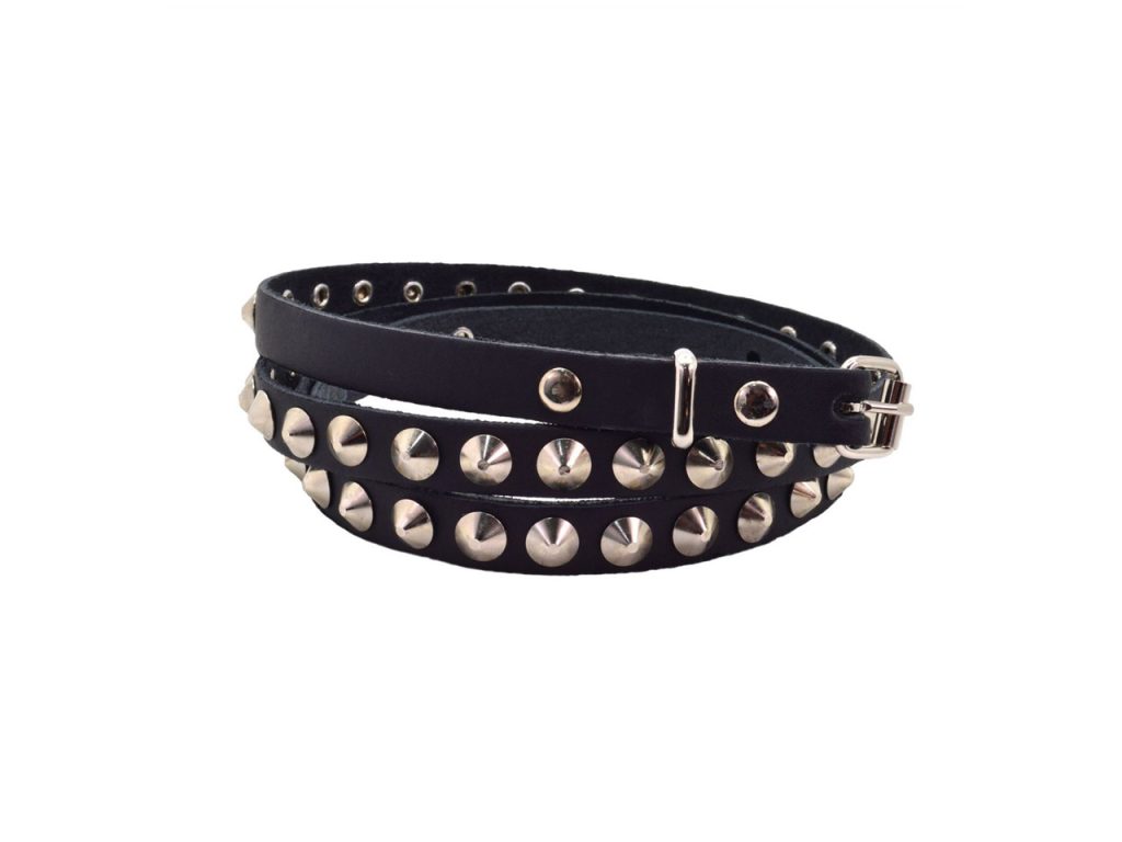 Bullet69 1 Row Conical Studded Skinny Belt