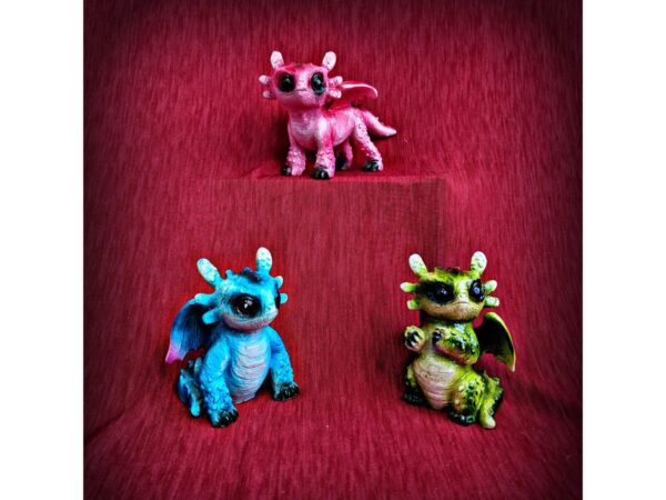 Three Tiny Dragon Figures