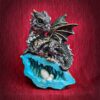 Nest Guardian Dragon Blue Figure Geode