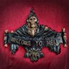 Welcome to Hell Skull Wall Plaque Art Sign