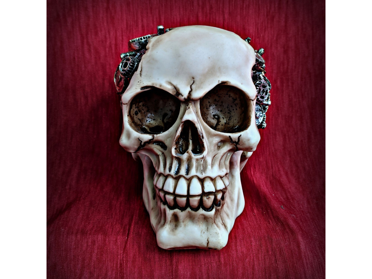 Clockwork Cranium Steampunk Skull Figure