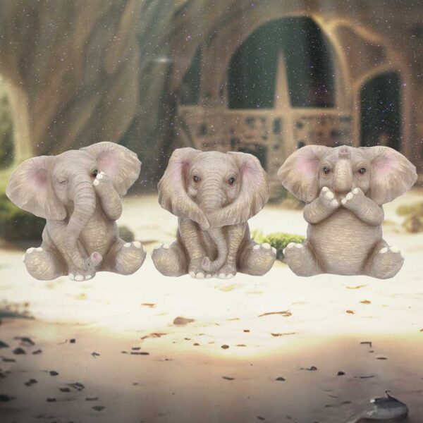 Three Wise Baby Elephants - Image 5