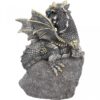 Nest Guardian Dragon Blue Figure Geode
