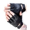Leather Fingerless Biker Gloves Bullet 69