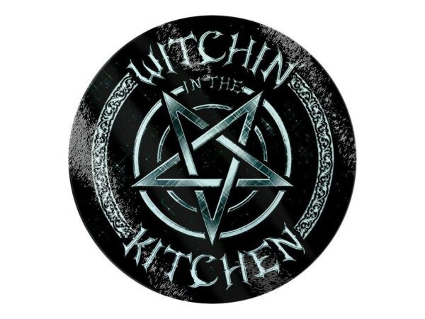 Witchin In The Kitchen Pentagram Glass Chopping Cutting Board Grindstore