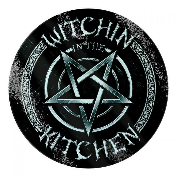 Witchin In The Kitchen Pentagram Glass Chopping Cutting Board Grindstore