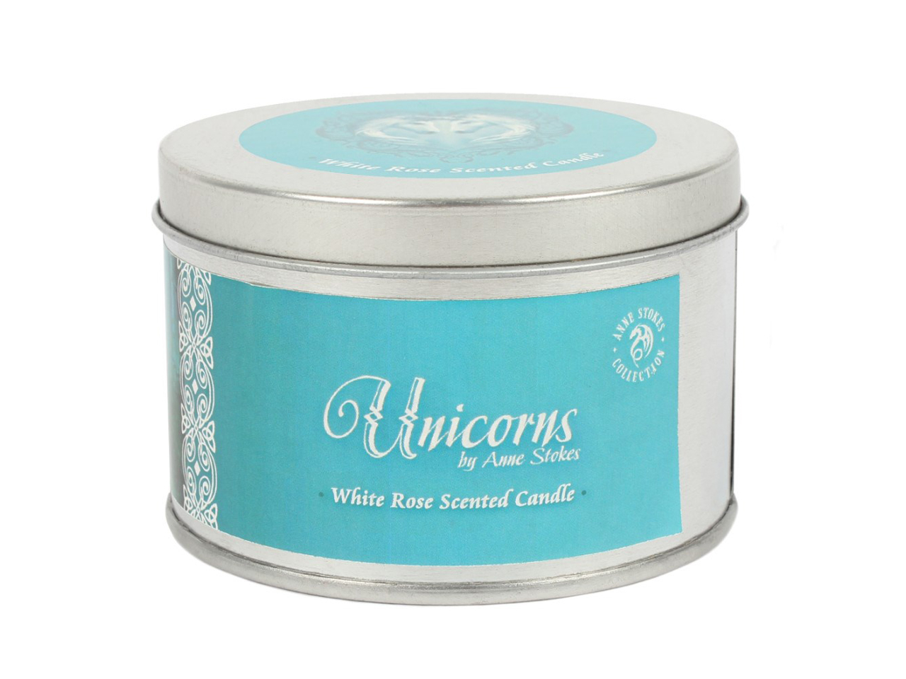 Forest Unicorn Tin Candle White Rose Anne Stokes