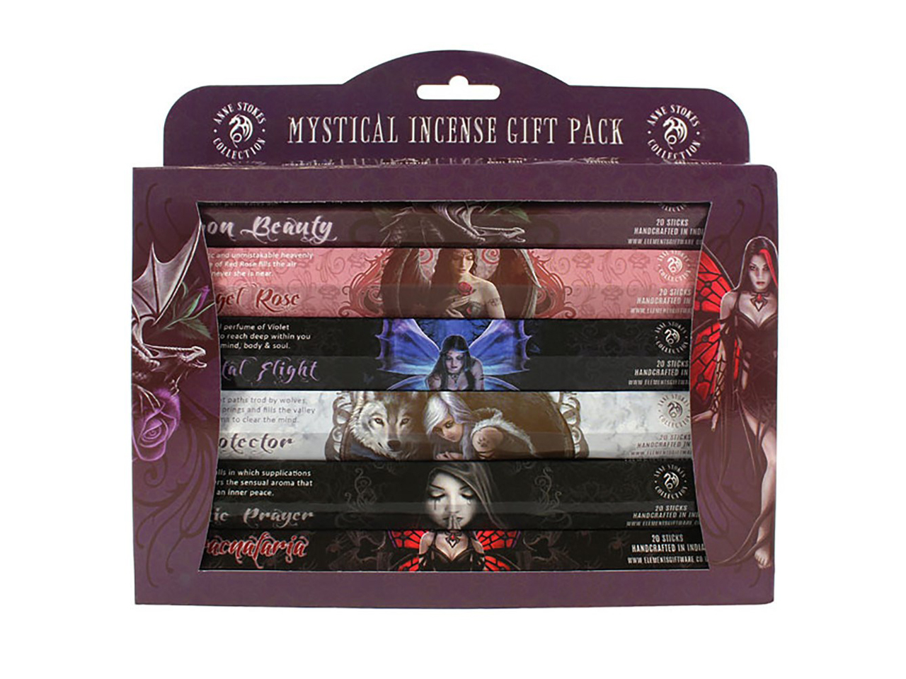 Mystical Incense Stick Gift Pack Anne Stokes Fairy Dragon Angel