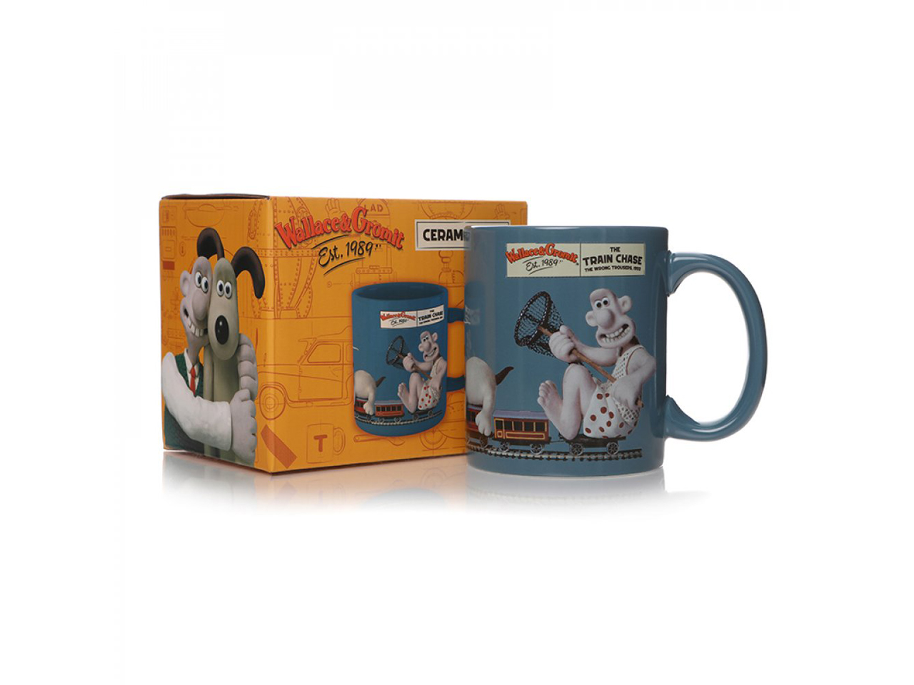 Wallace & Gromit Mug Wrong Trousers Half Moon Bay Aardman Drinkware Kitchenware Home Decor Cartoon