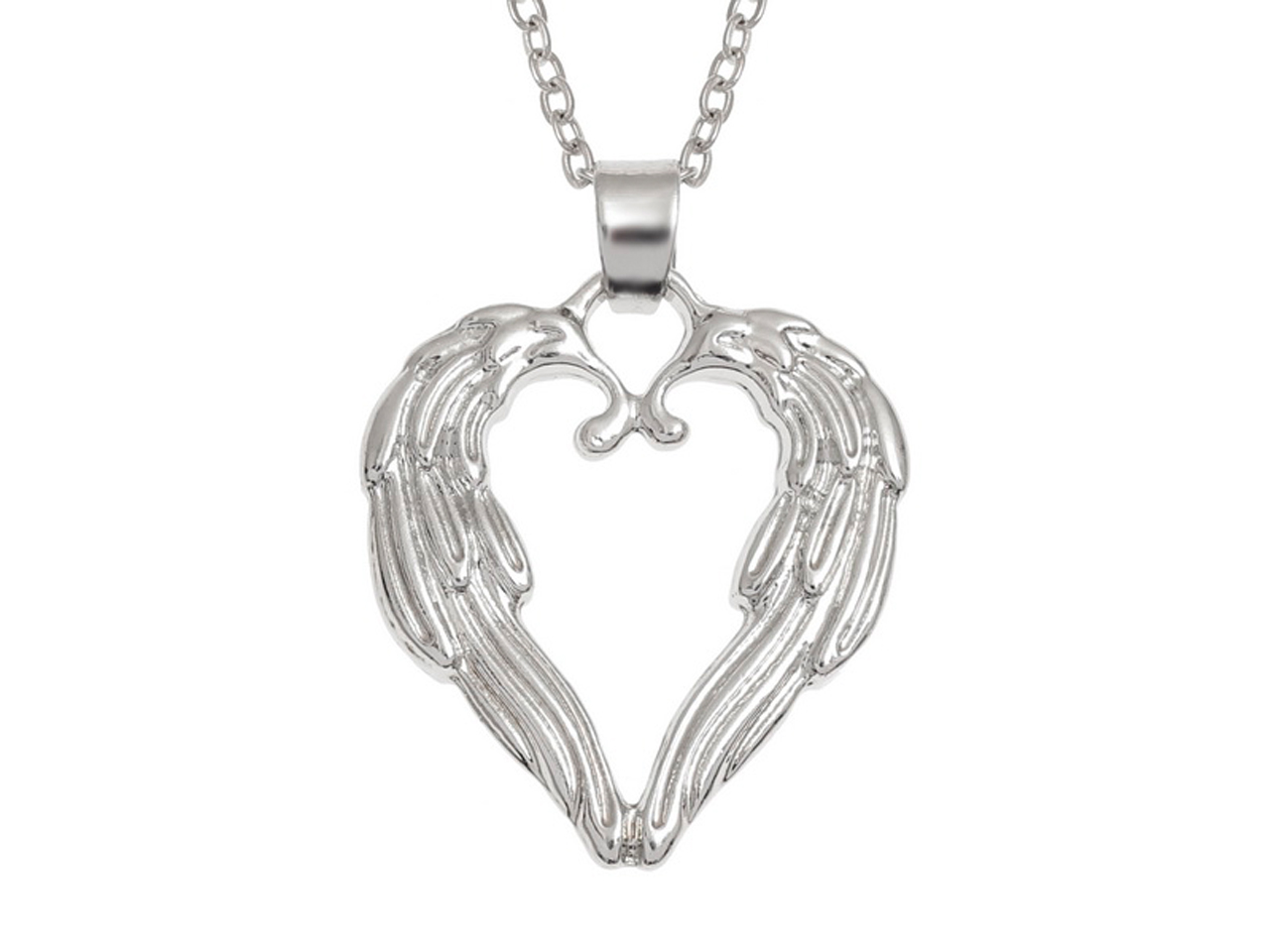 Talbot Fashions Open Heart Necklace Silver Colour Stunning Pendant and 18 Chain Comes in Wish Jewellery Presentation Box