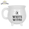 White Witch Cauldron Mug White Magic Witchcraft Wiccan Halloween Potion