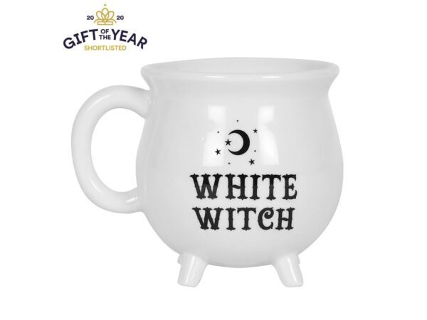 White Witch Cauldron Mug White Magic Witchcraft Wiccan Halloween Potion