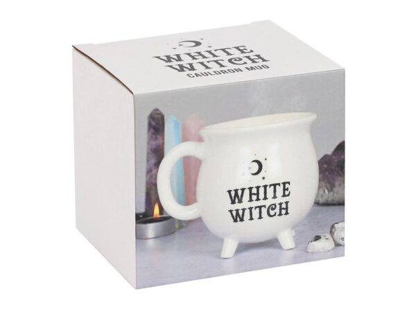 White Witch Cauldron Mug White Magic Witchcraft Wiccan Halloween Potion
