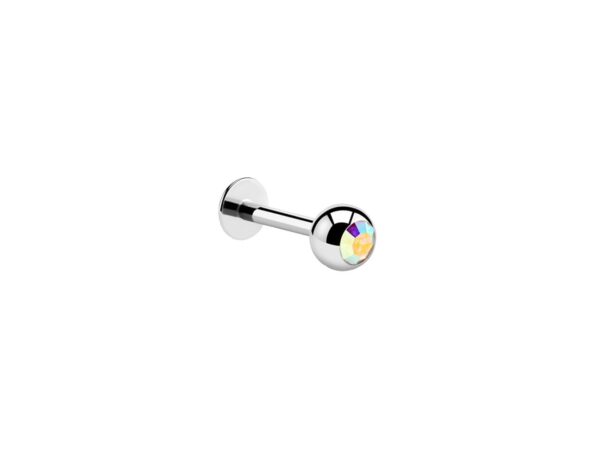 Gemmed Titanium Labret Sparkle Jewel Body Jewellery Piercing