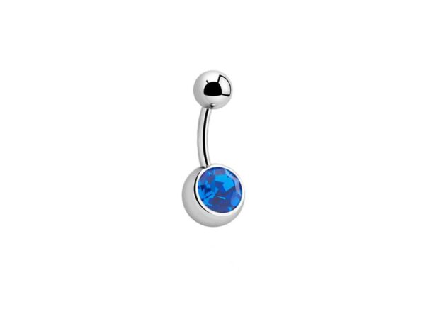 Capri Single Gem Titanium Navel Bar Belly Sparkle Jewel Body Jewellery Piercing