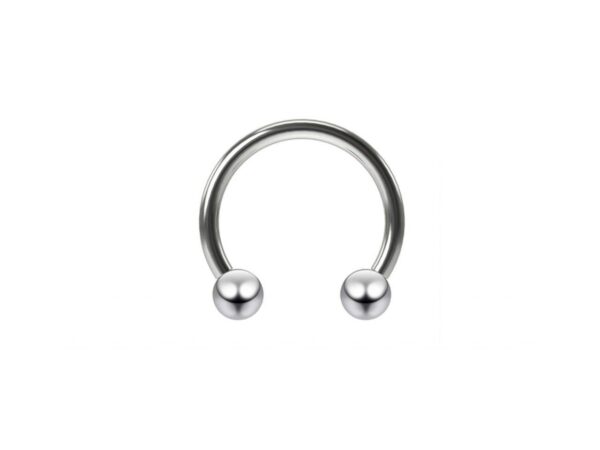 Highly Polished Titanium Circular Barbell 1.2 1.6 CBB Horse Shoe Body Jewellery Piercing Silver