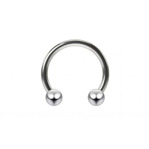 Highly Polished Titanium Circular Barbell 1.2 1.6 CBB Horse Shoe Body Jewellery Piercing Silver