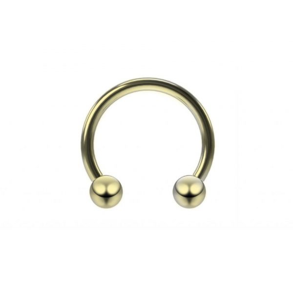 PVD Gold Titanium Circular Barbell 1.2 1.6 CBB Horse Shoe Body Jewellery Piercing