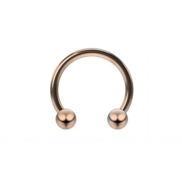 Rose Gold Titanium Circular Barbell 1.2 1.6 CBB Horse Shoe Body Jewellery Piercing Pink