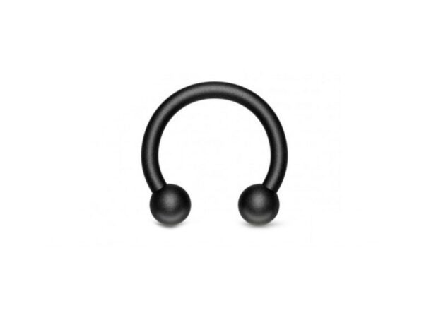 Blackline Titanium Circular Barbell 1.2 1.6 CBB Horse Shoe Body Jewellery Piercing Black