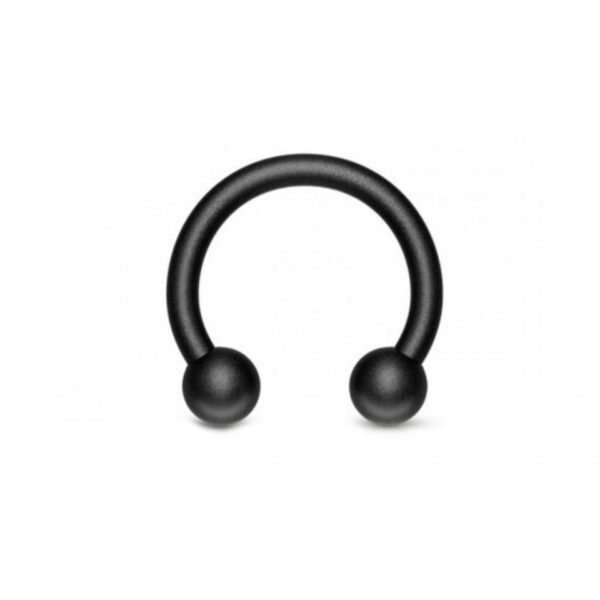 Blackline Titanium Circular Barbell 1.2 1.6 CBB Horse Shoe Body Jewellery Piercing Black