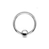 Highly Polished Silver Titanium BCR Ball Capture Ring