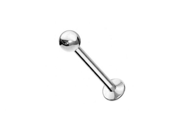 Highly Polished Silver Titanium Labret