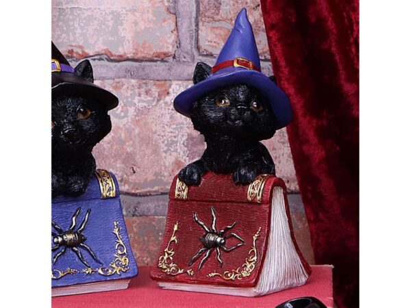 Hocus Cat Nemesis Now Grimoire Spell Book Occult Witchcraft Familiar Spiritual Dark Spirits Figure Magic