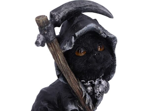 Amara Cat Nemesis Now Shroud Cape Cloak Scythe Chain Skulls Occult Grim Reaper Death Familiar Spiritual Dark Spirits Figure Magic