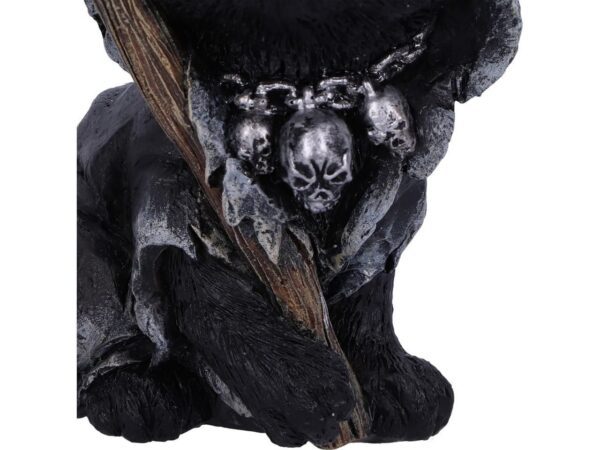 Amara Cat Nemesis Now Shroud Cape Cloak Scythe Chain Skulls Occult Grim Reaper Death Familiar Spiritual Dark Spirits Figure Magic