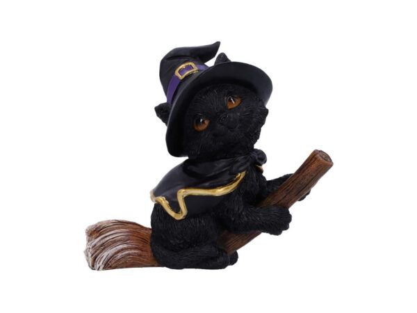 Tabitha Cat Nemesis Now Broom Cape Occult Witchcraft Familiar Spiritual Dark Spirits Figure Magic