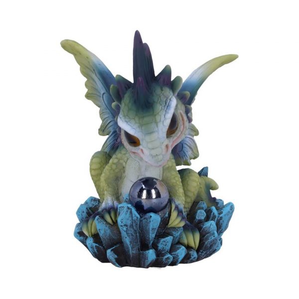 Hatchling Possession Dragon Green Blue Metallic Orb Crystal Geode Nemesis Now