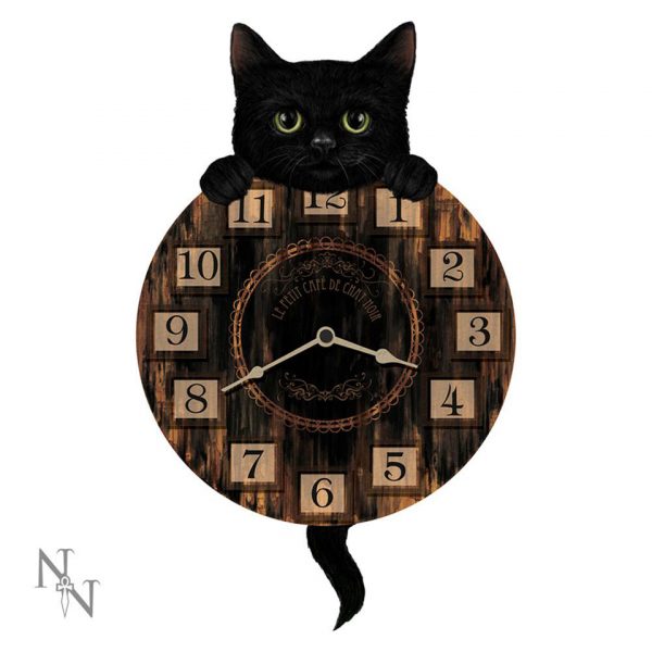 Kitten Tickin' Pendulum Clock Wall Cat Fantasy Creature Ticking Nemesis Now