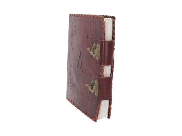 Book Of Shadow Leather Journal Note Book Plain Blank Paper Handmade Pentagram Celtic Magic Occult Pagan Spellbook Nemesis Now
