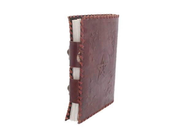 Book Of Shadow Leather Journal Note Book Plain Blank Paper Handmade Pentagram Celtic Magic Occult Pagan Spellbook Nemesis Now