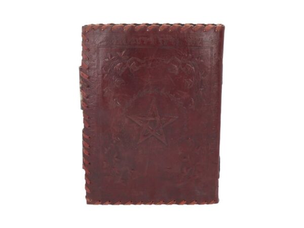Book Of Shadow Leather Journal Note Book Plain Blank Paper Handmade Pentagram Celtic Magic Occult Pagan Spellbook Nemesis Now
