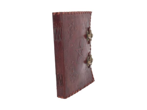 Book Of Shadow Leather Journal Note Book Plain Blank Paper Handmade Pentagram Celtic Magic Occult Pagan Spellbook Nemesis Now