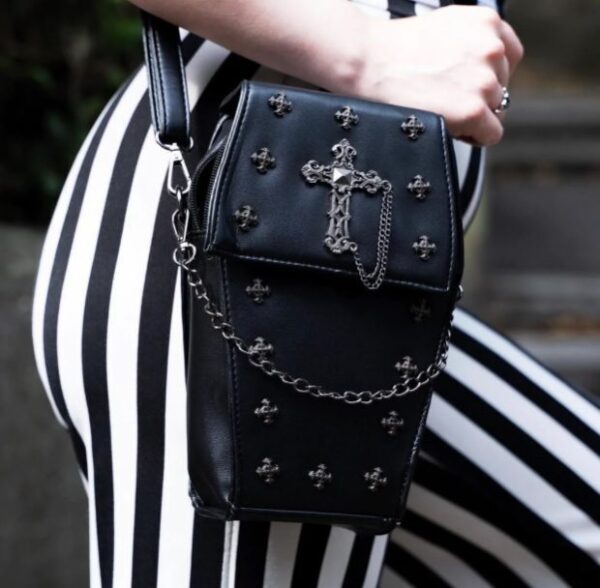 Black Mini Coffin Bag - Image 5