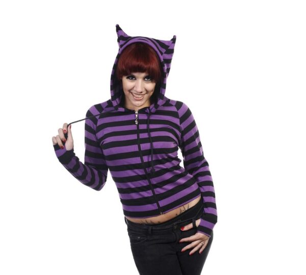Black and Purple Stripe Hood
