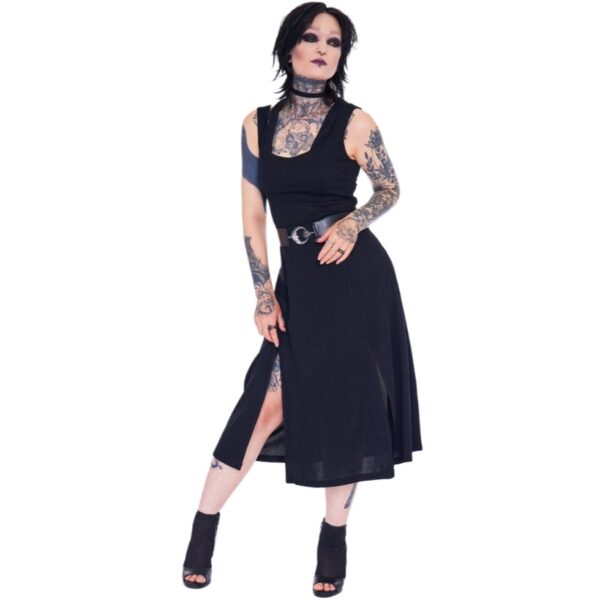 Slashed Shoulder Midi Dress