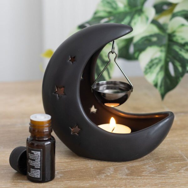 Black Crescent Moon Oil Burner - Image 2