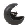 Black Crescent Moon Oil Burner