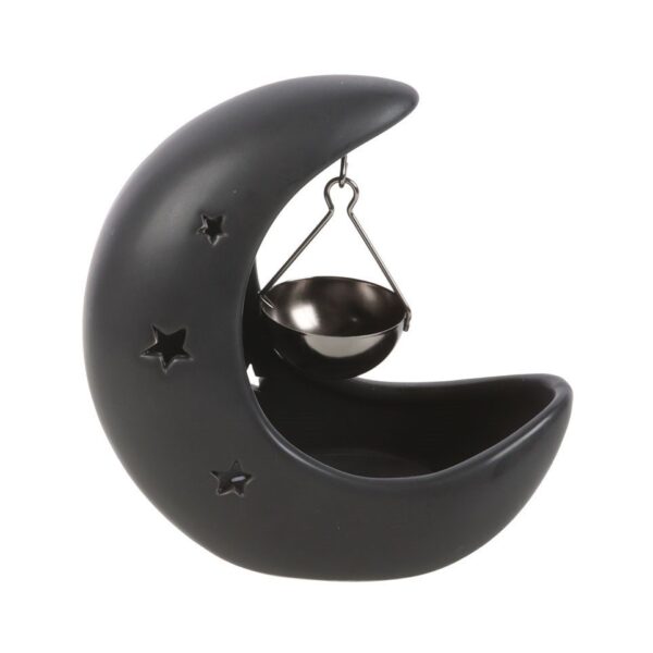 Black Crescent Moon Oil Burner